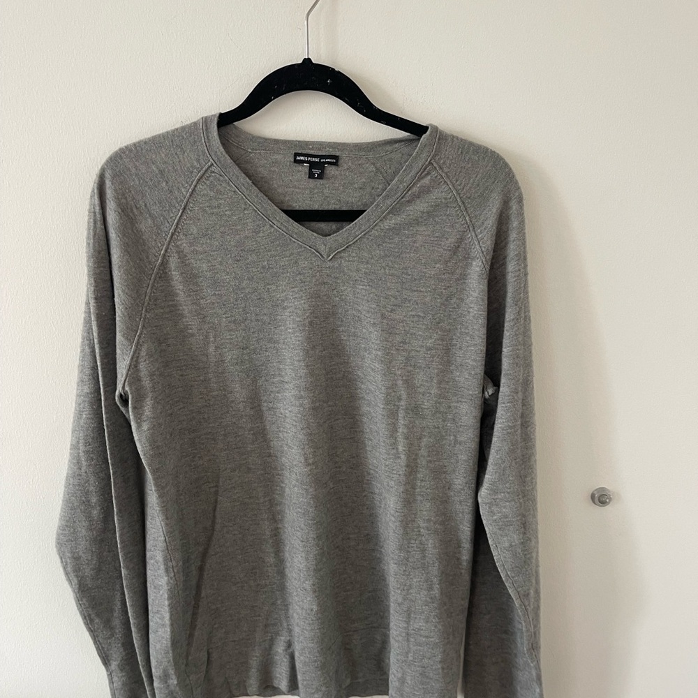 James Perse Grey Long Sleeve Wool Cashmere
